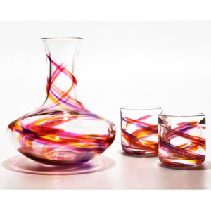 Decanter Set Violet Pink Sunshine