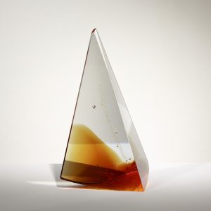 Orange Cast Glass Sculpture Antoine Rault