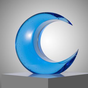 Crescent Moon Sculpture Ela Smrček Glass