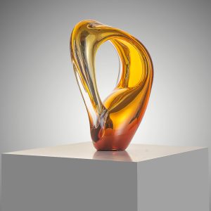 Golden Glass Sculpture Jaroslav Prošek