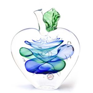 Glass Apple Paperweight