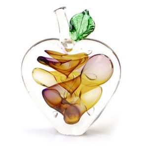 Glass Apple Paperweight