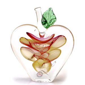 Glass Apple Paperweight