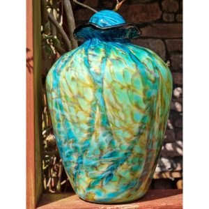 Hand Blown Glass Urn