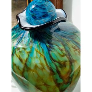 Hand Blown Glass Urn