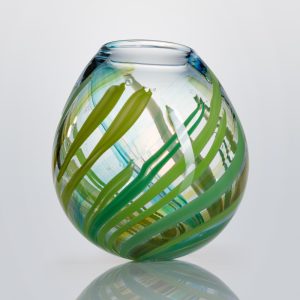 Green Glass Vase by Roberta Mason