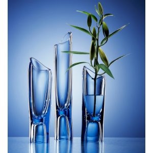 Clear Glass Vase by Jitka Skuhrava